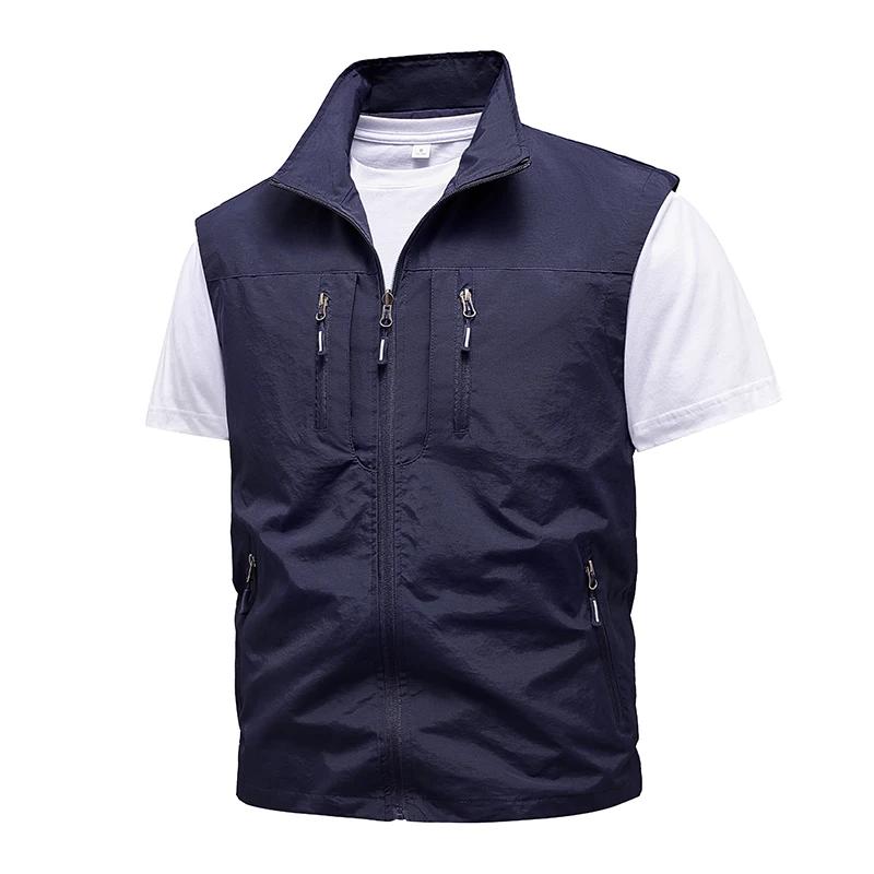 Nouveau printemps hommes en plein air gilets décontractés hommes été imperméable respirant pêche gil
