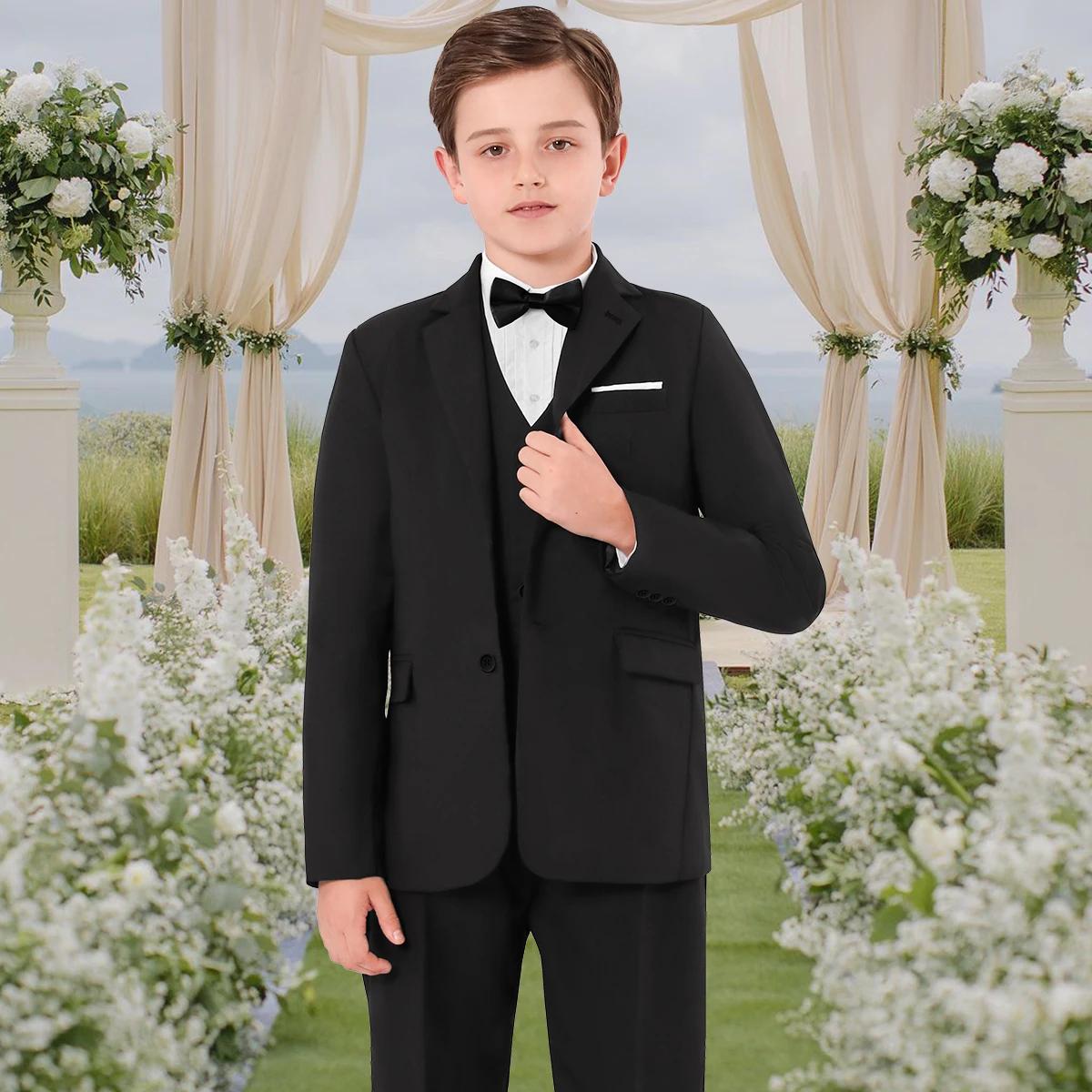 Costume de smoking pour enfants, pour adolescents, mariage, pâques, église, tenue formelle, cadeau d