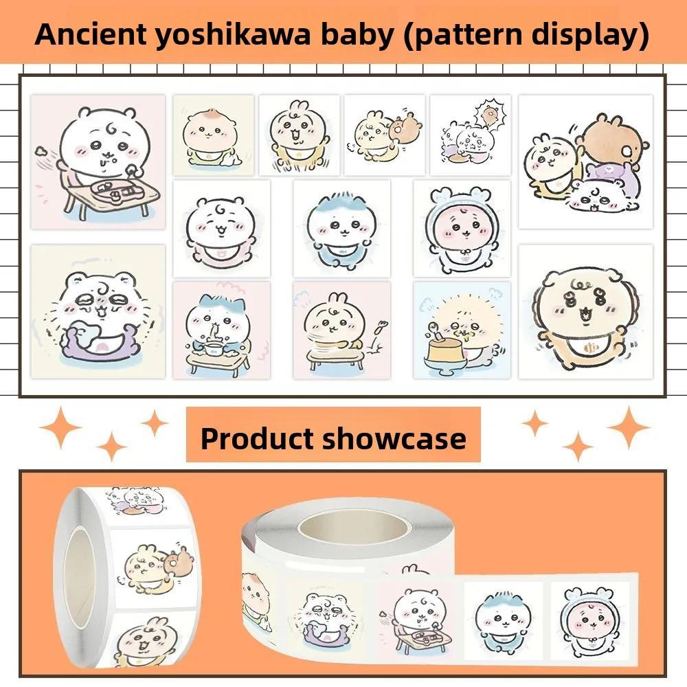 500 pièces d'autocollants antiques en rouleau de bébé Chiikawa, autocollants décoratifs personnalisé