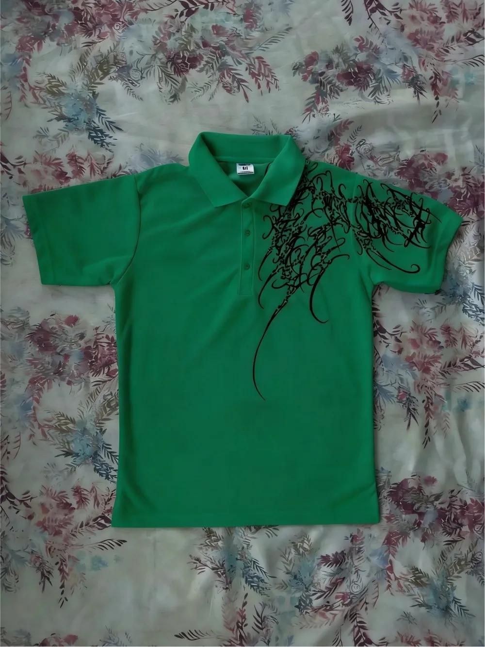 T-shirt polo à manches courtes pour hommes européens et américains, personnalisé avec un motif de lè