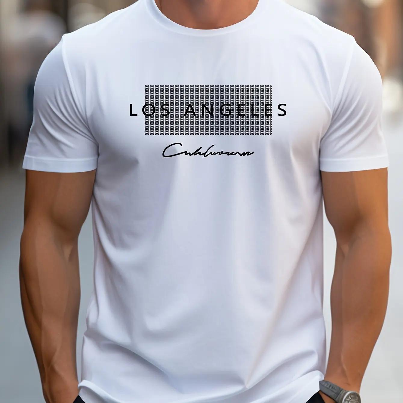 T-shirt d'été à manches courtes et col rond pour hommes, coupe ample, grande taille, imprimé graphiq