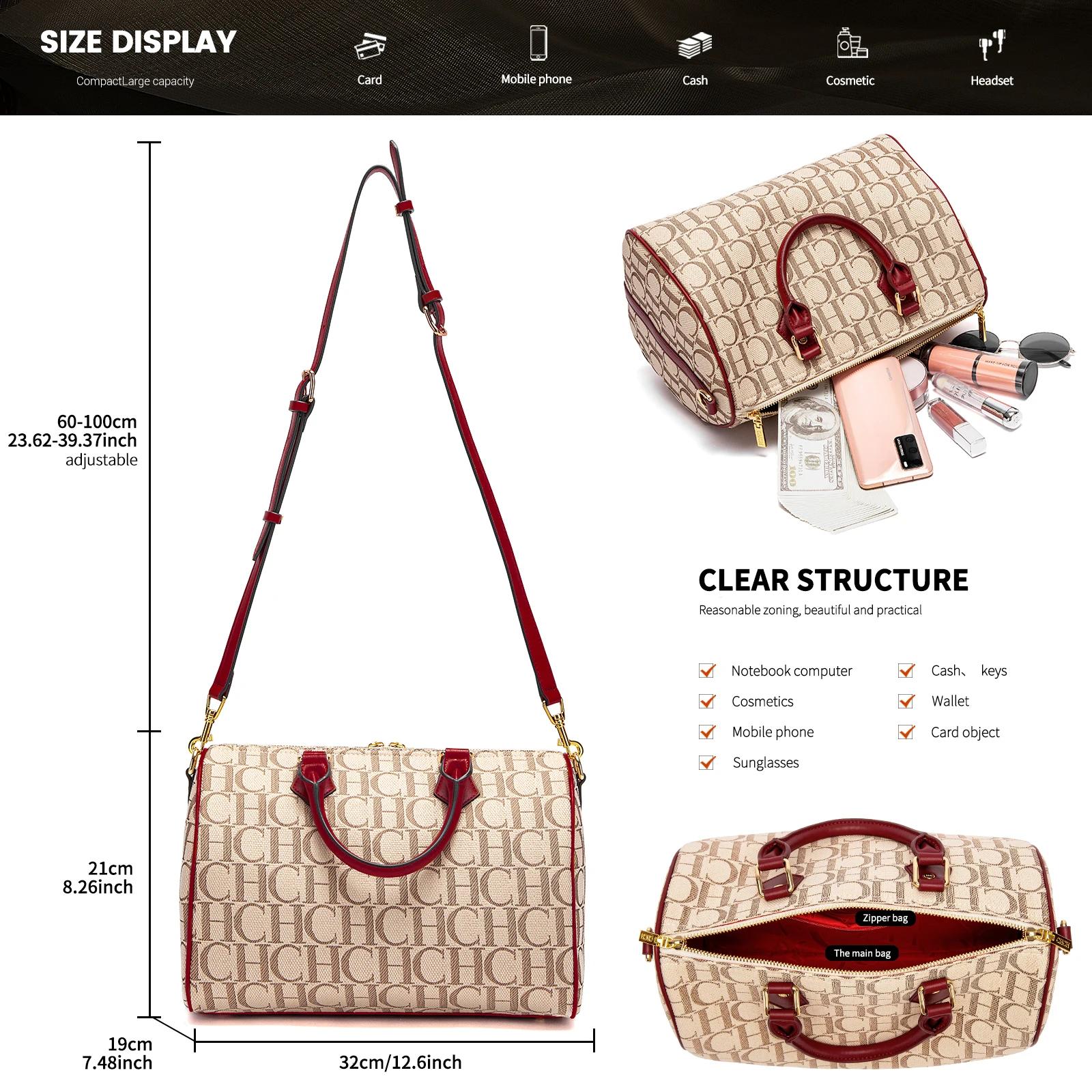 CHCH sac d'oreiller femme automne/hiver nouvelle Collection lettre sac à main marron Boston sac