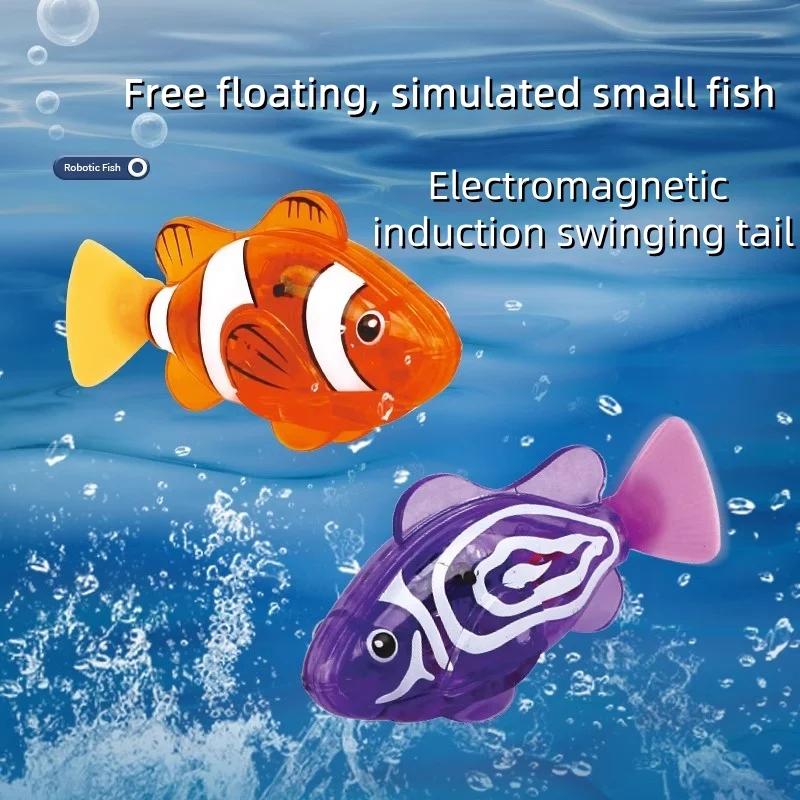 Capteur lumineux électrique pour bain de bébé, petits poissons jouant dans l'eau, poisson pour anima
