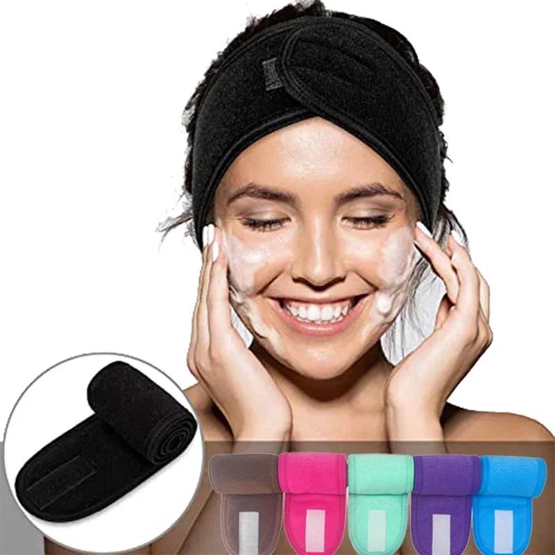 Bandeau réglable pour femmes, large bandeau pour Spa, Yoga, bain, douche, maquillage, lavage du visa