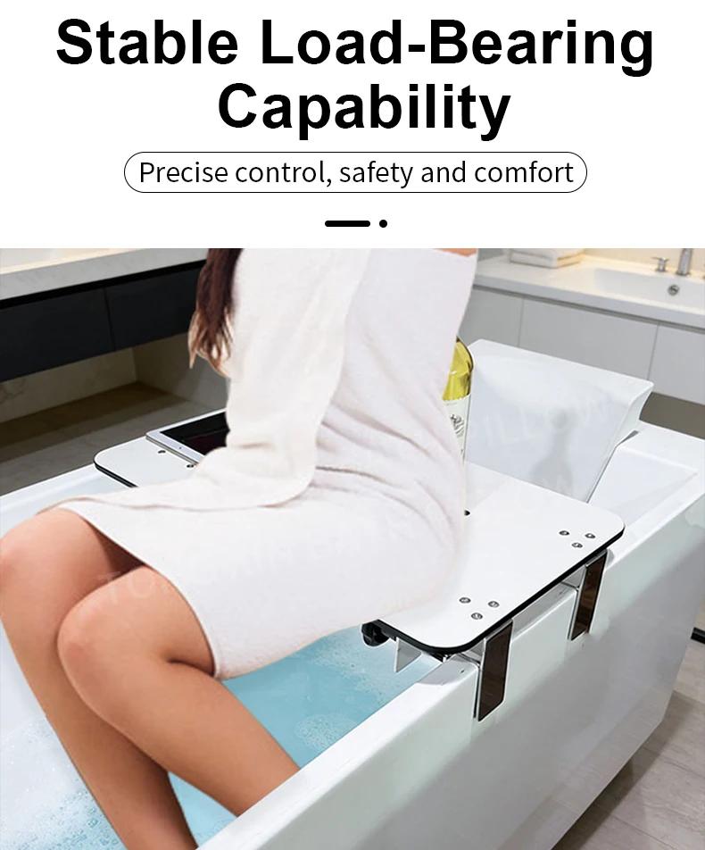 Nouveau tabouret pliant pour baignoire, design innovant, imperméable et résistant à l'humidité, plia