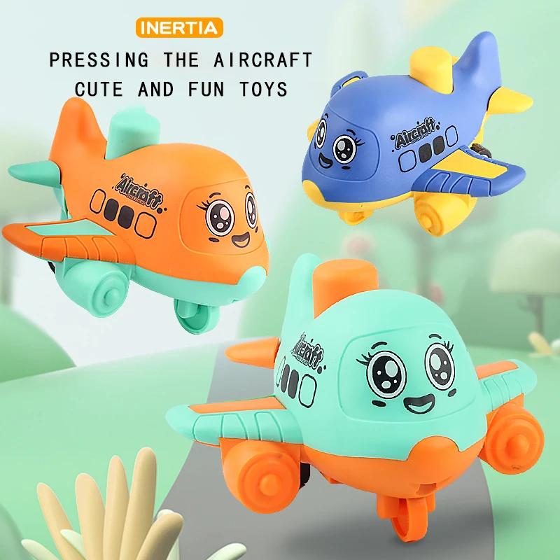 Jouets d'avion Press and Go pour tout-petits de 1 à 3 ans, voitures de course d'animaux pour bébés, 