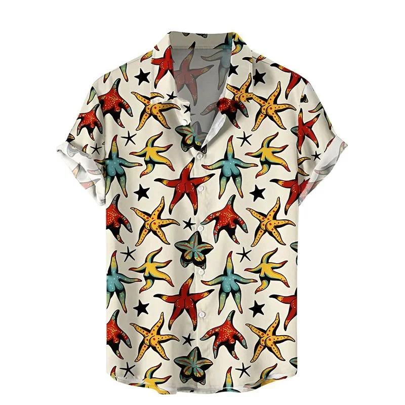 Nouvelles Chemises Hawaïennes Courtes pour Hommes 2026, Style 3D, Imprimé Champignons, Tendance, Coo