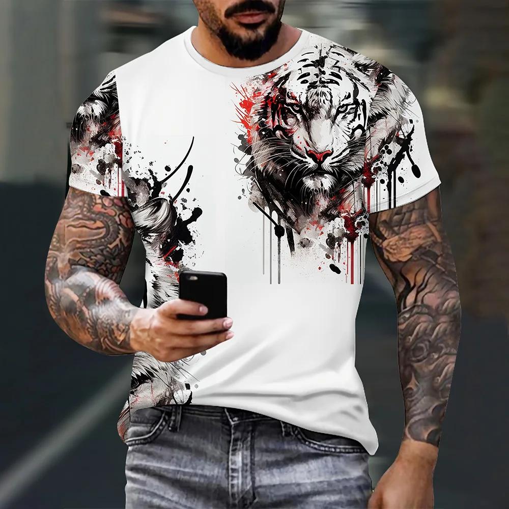 T-shirt à manches courtes pour hommes, mode d'été, imprimé aigle en 3D, loisirs de plein air, séchag