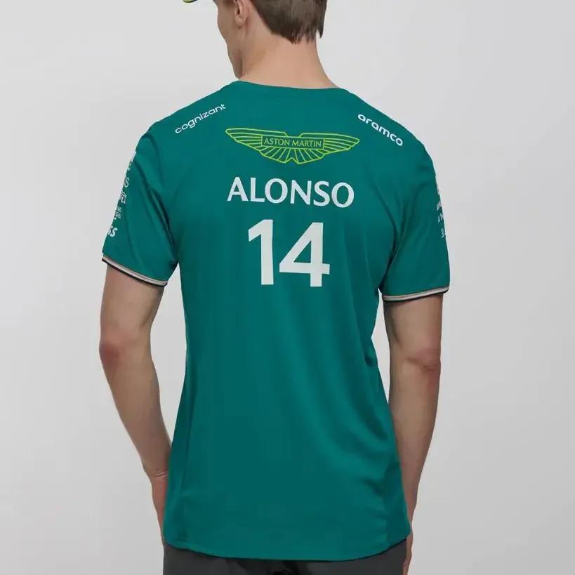T-shirt d'été pour hommes, Astontx Martin Alonso 14, surdimensionné, respirant, vêtements de course 