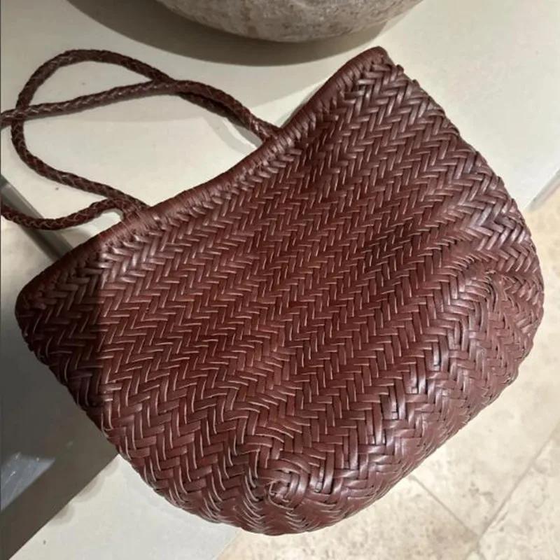 100% peau de vache naturelle tissage sacs à main main concepteur en cuir véritable femme fourre-tout