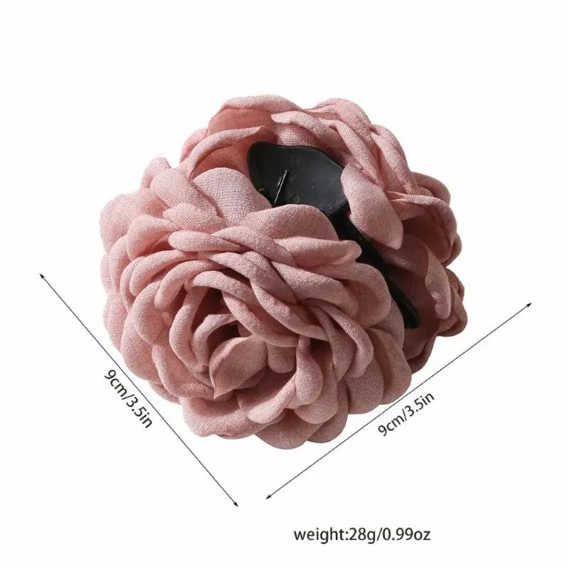 Pinces à cheveux en tissu de coton pour femmes, 16 couleurs, taille moyenne, fleur de Rose, pince à 