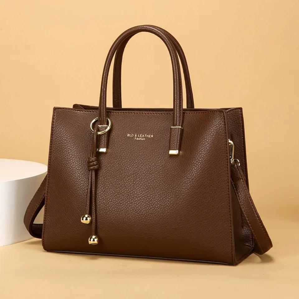 Sac à main en cuir de qualité supérieure de marque authentique, sac fourre-tout pour femme, sac mess