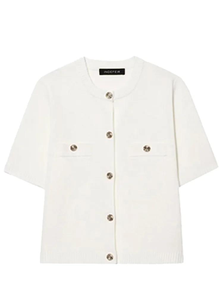 HXAO Cardigan femme tricots bouton dames à manches courtes tricot boléro femmes Tricot haut vêtement