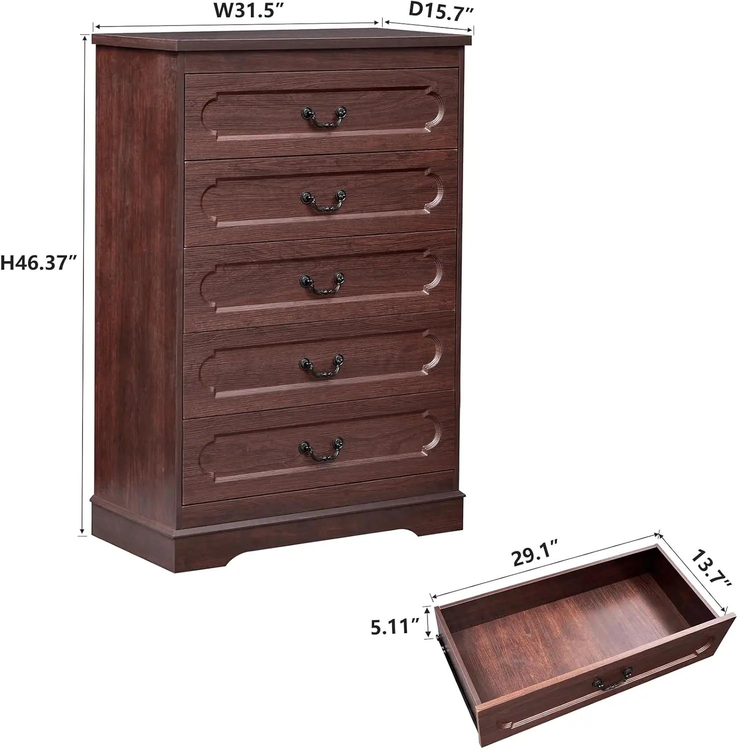 Commode pour chambre à coucher, ferme, commode en bois de cerisier pour chambre à coucher, commodes 