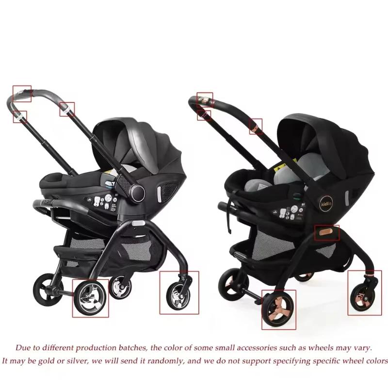 Poussette bébé luxe 4-en-1, légère, pour extérieur, multifonctionnelle, siège auto enfant, pliable e