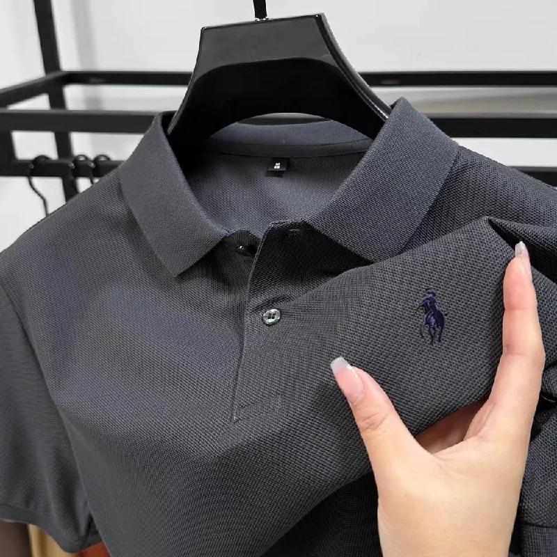 100% pur coton à la mode personnalisé hommes classique poney brodé confortable polo été nouveau déco