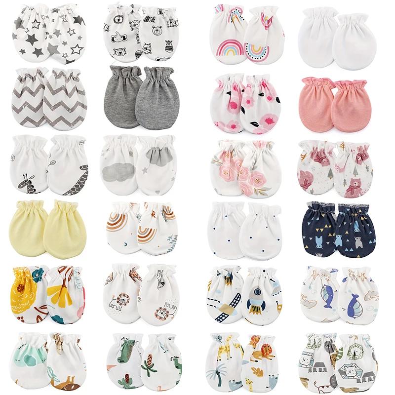 6 paires/lot gants pour nouveau-nés imprimés de dessins animés bébé garçons filles mitaines nouveau-