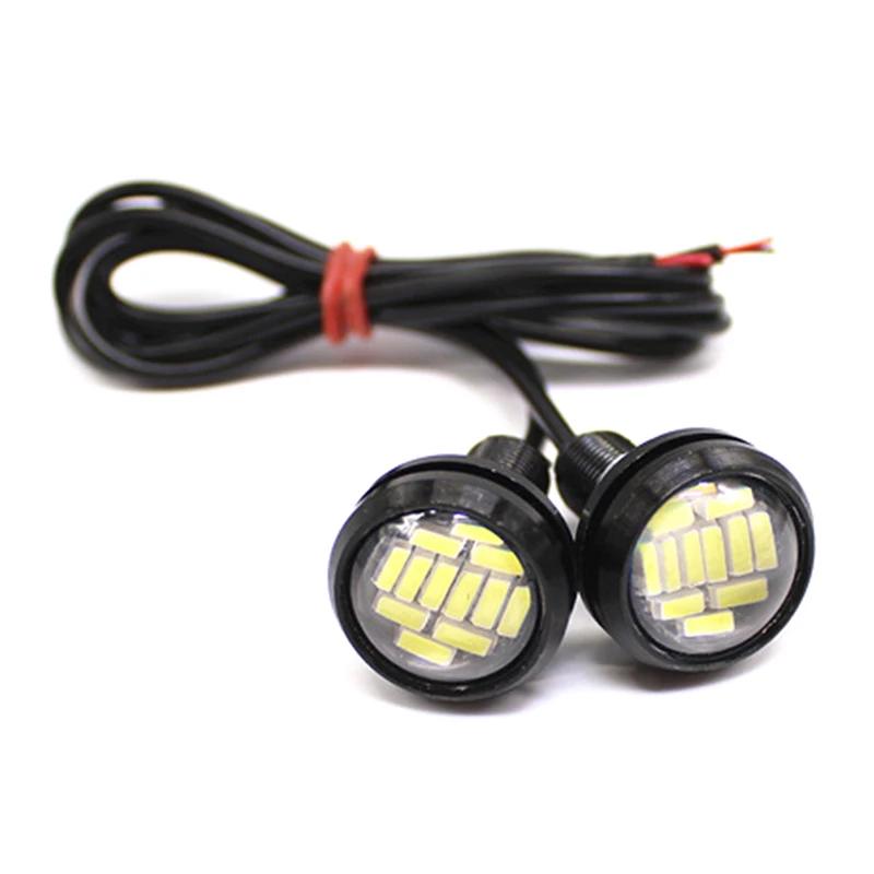 Clignotant yeux d'aigle LED 23mm 4014 12smd pour voiture, feux de signalisation pour la conduite de 
