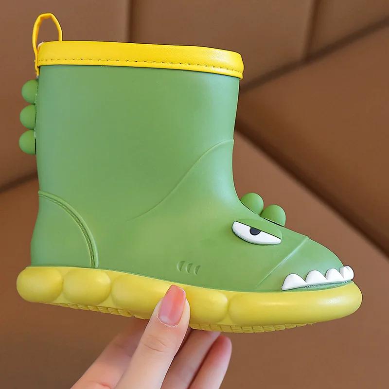 Enfants bottes de pluie bébé garçons fille EVA antidérapant en plein air dessin animé dinosaure bott
