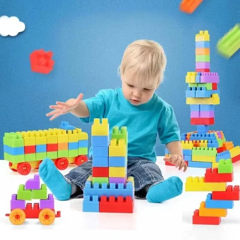 130 pièces grandes particules de blocs de construction jouets assemblés jouets éducatifs de la petit