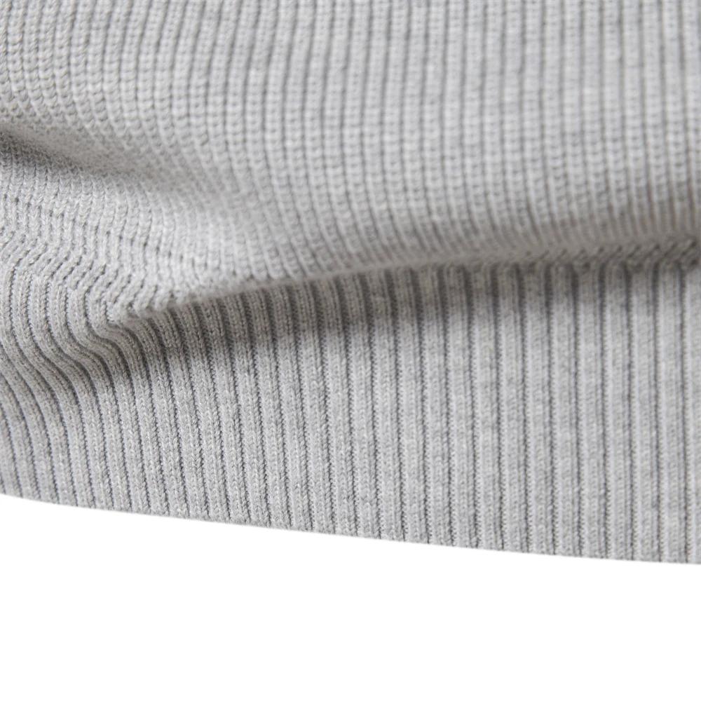 Cardigans en coton avec fermeture éclair pour hommes, pulls sociaux décontractés à la mode, col haut