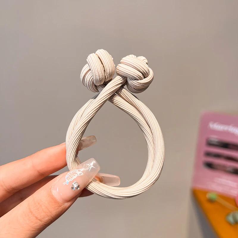 Attaches de cheveux en caoutchouc extensibles simples pour femmes, haute élasticité, mode fille, cor