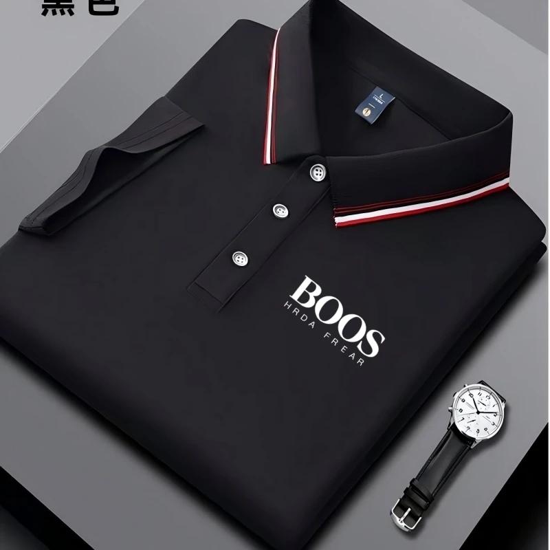 Nouveau polo brodé pour homme, décontracté et élégant, à manches courtes, respirant, confortable et 
