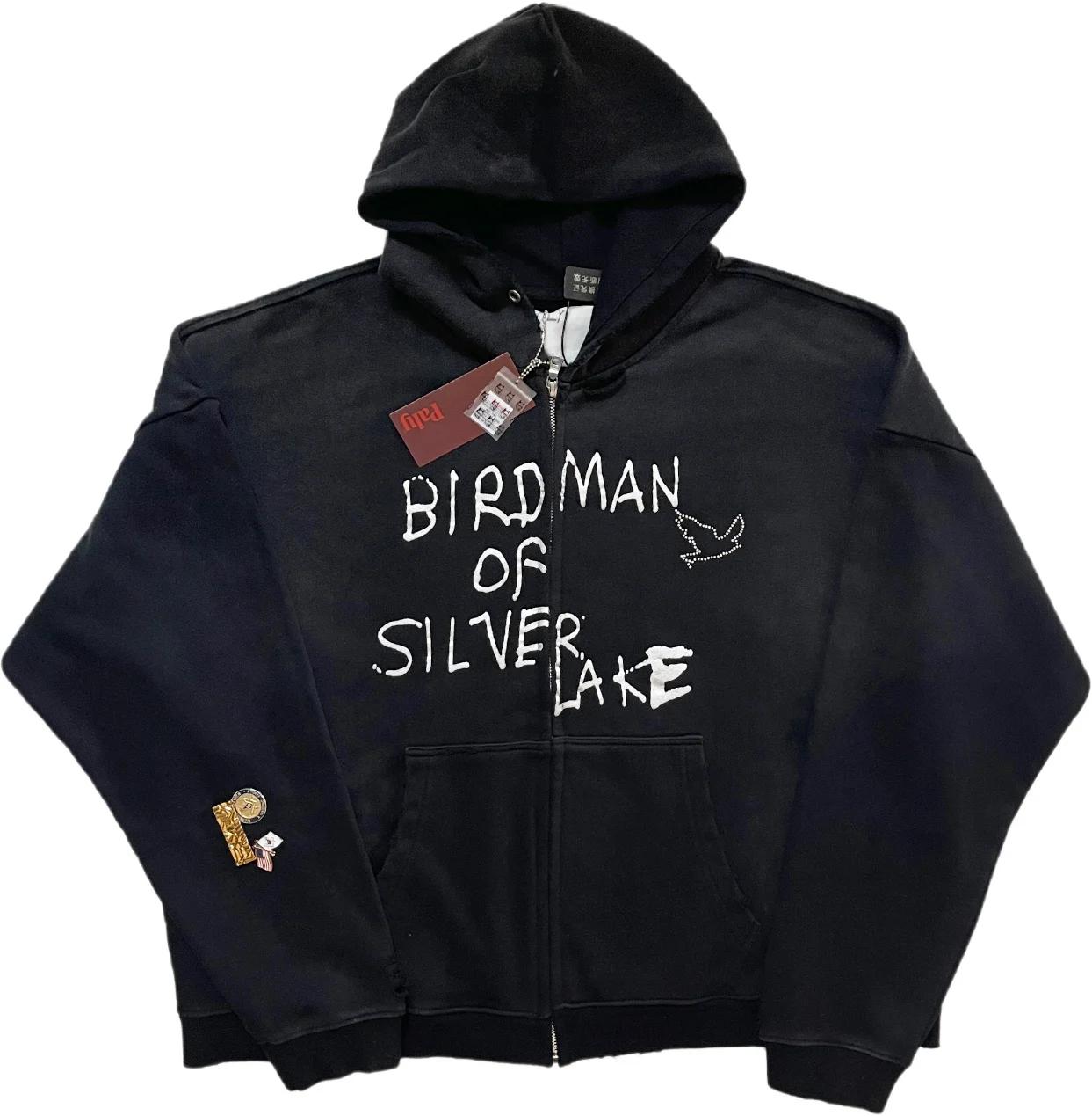 Trou Cardigan PALY broderie sweat à capuche hommes femmes haute qualité Vintage surdimensionné pull 
