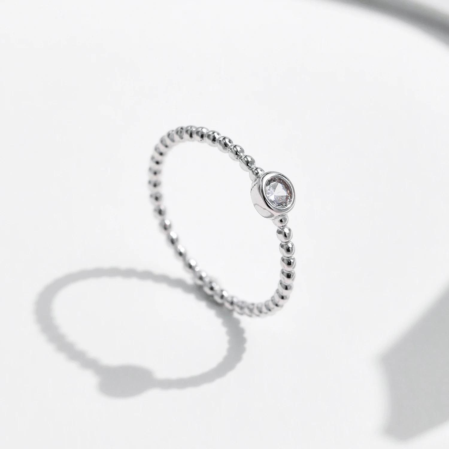 MODIAN – bague Moissanite en argent Sterling 925, perles, bagues empilables à la mode pour femmes, b