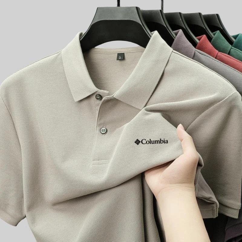 Polo à manches courtes pour homme en coton 100% pur, nouvelle collection été, confortable et respira