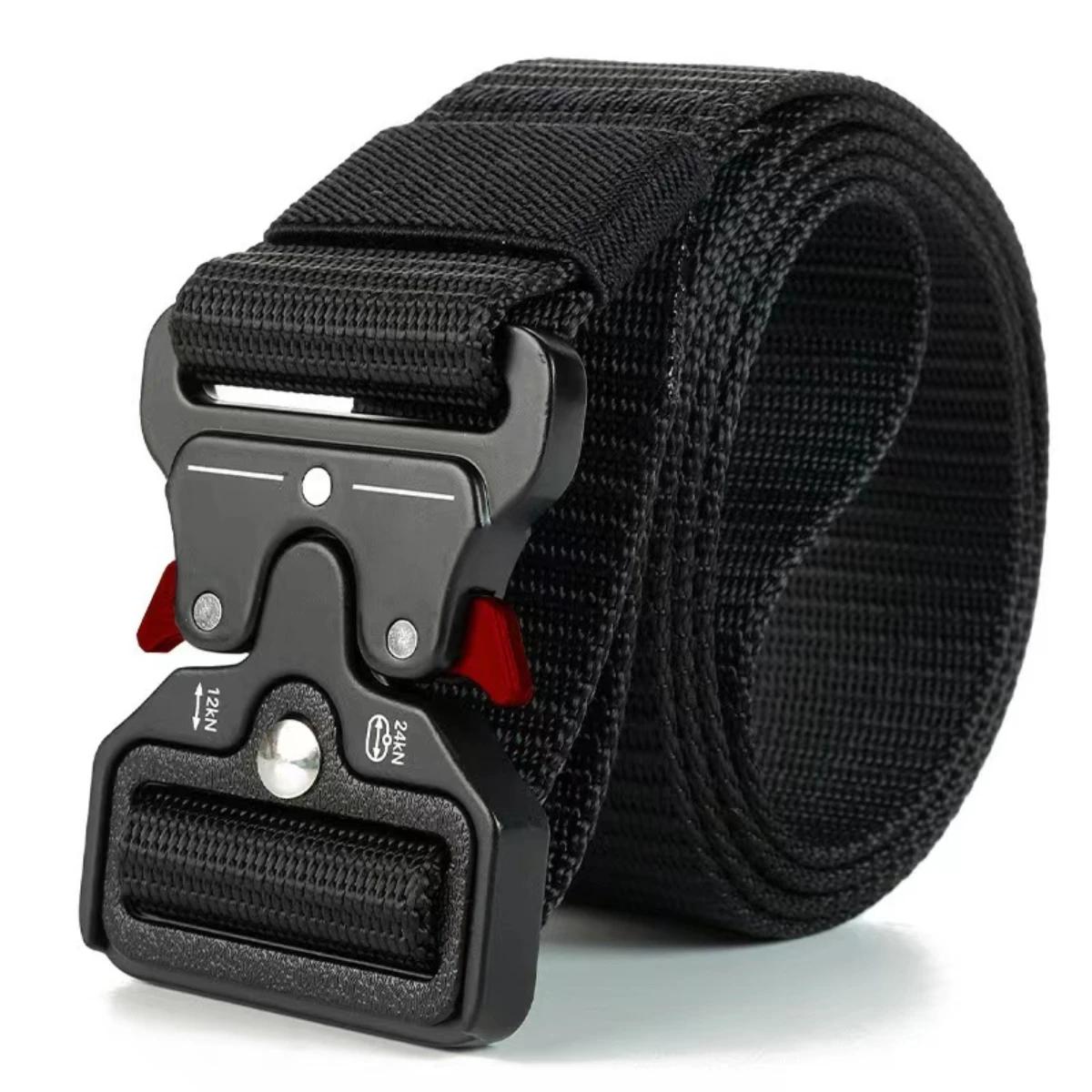 Ceinture tactique à boucle en plastique pour hommes, oreilles rouges, ventilateur militaire multifon