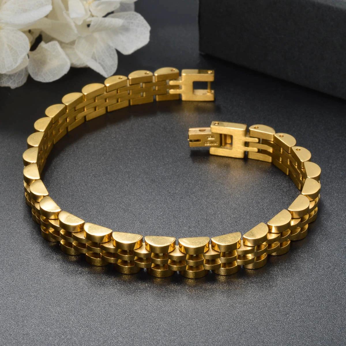 Bracelet en Acier Inoxydable pour Homme et Femme, 1 Pièce, Large de 8mm, Design Simple Classique, Hi