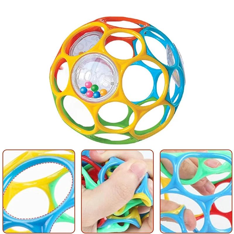 Hochets de boule de préhension doux pour bébé, avec cloche, jouet sensoriel éducatif pour l'éducatio
