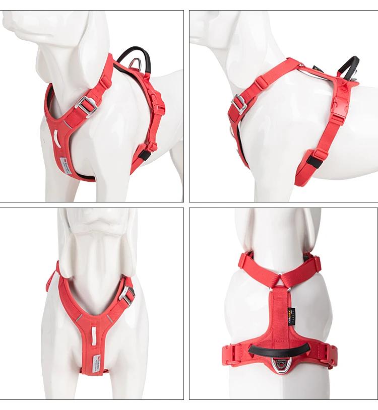 Harnais réfléchissant pour chien, sans traction, pour petit, moyen et grand chien, gilet antidéflagr