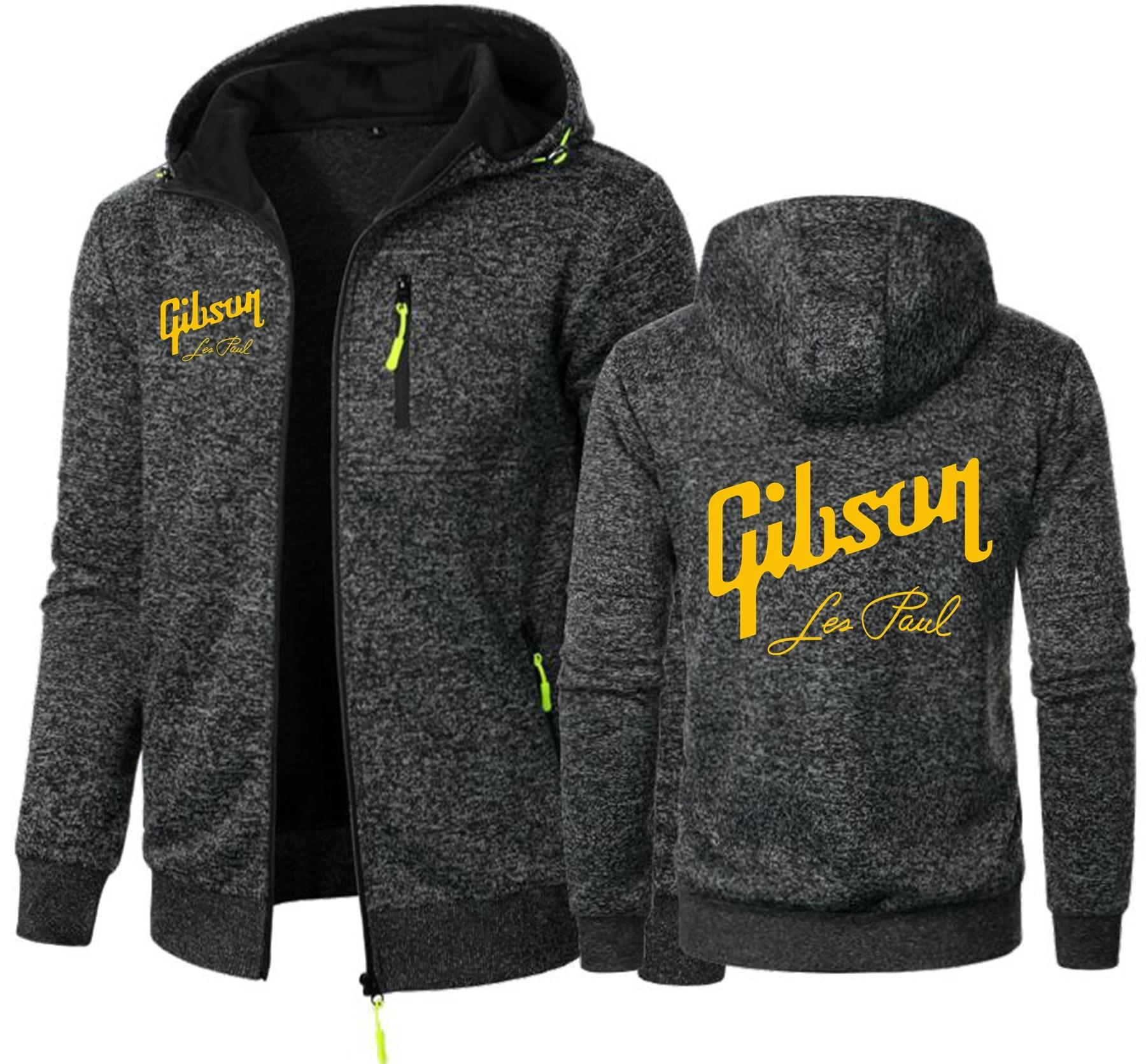 Gibson 1894 Rock-inspiration Jacquard à capuche polaire hommes sweat à capuche Gibson Paul Gibson gu