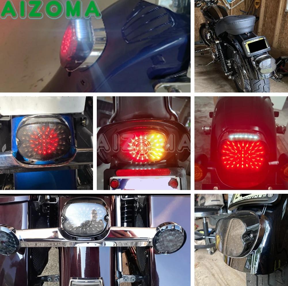 Feu arrière LED clignotant feu arrière de frein pour Harley Dyna Sportster Softail FLST FXST FXDX/T 