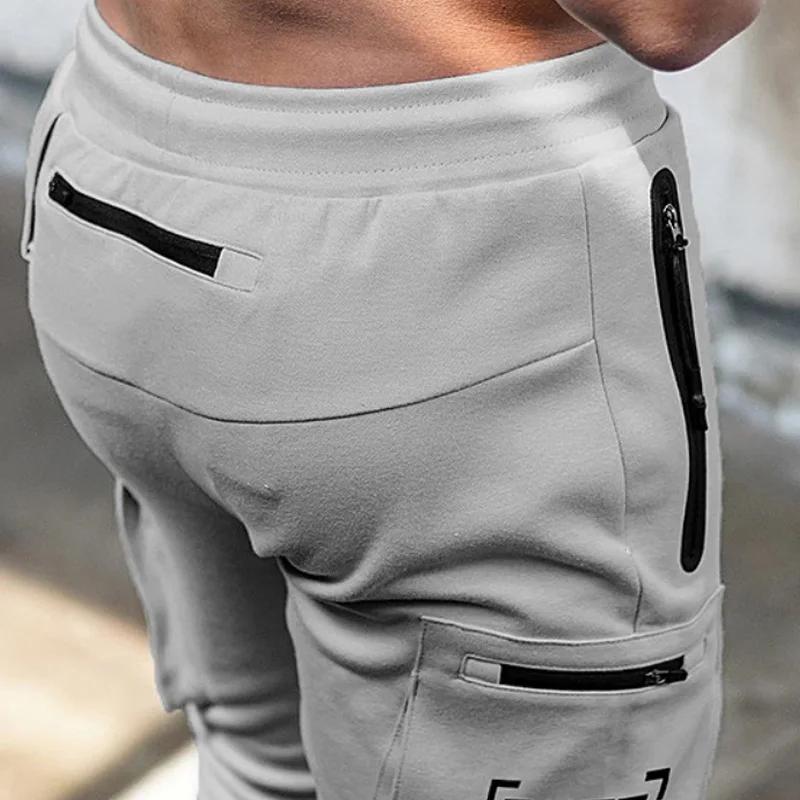 Pantalon d'entraînement multi-poches pour hommes, pantalon de survêtement de Jogging en coton, Camou