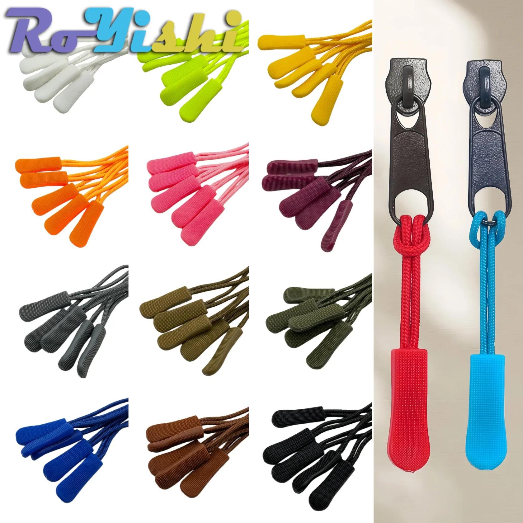 Lot de 10/100 tirettes de fermeture éclair colorées de remplacement, rallonges de cordon pour sacs à