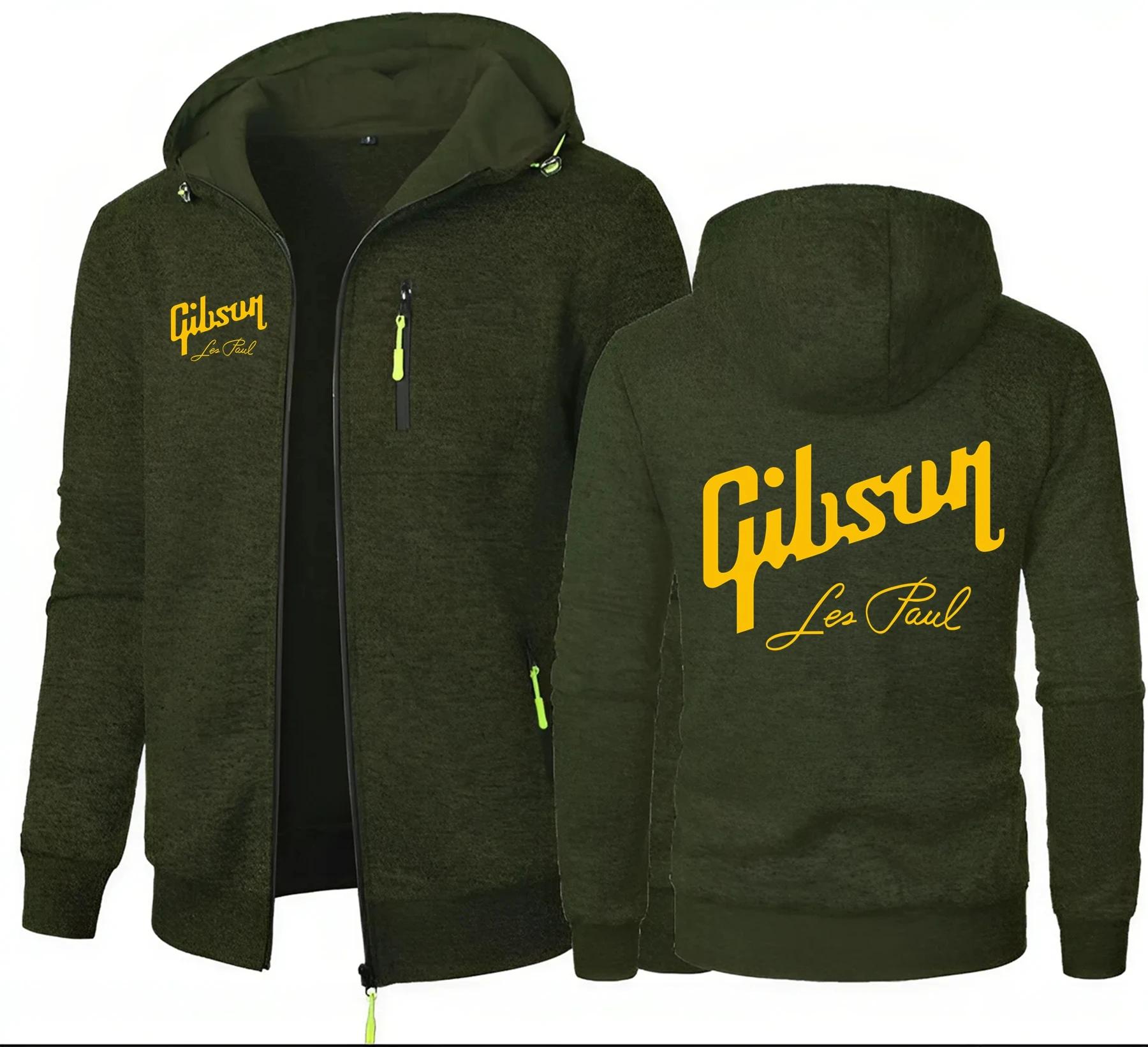 Gibson 1894 Rock-inspiration Jacquard à capuche polaire hommes sweat à capuche Gibson Paul Gibson gu