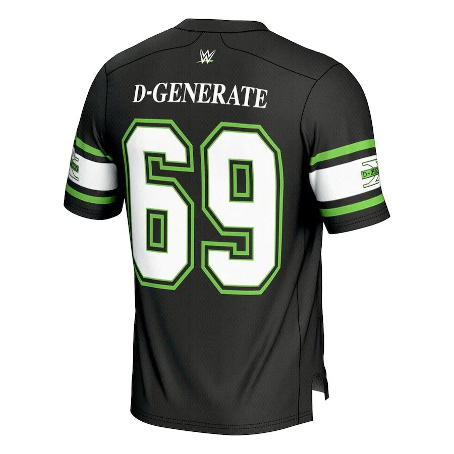 T-shirt de football noir pour hommes D-Generation X, mode classique, technologie sportive, adapté au