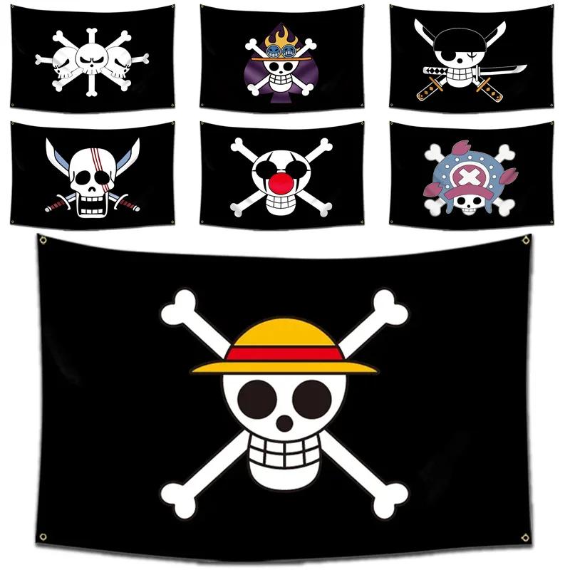Bannière murale décorative One Piece Jolly Roger, peinture de dessin animé, jouet, drapeau de pirate