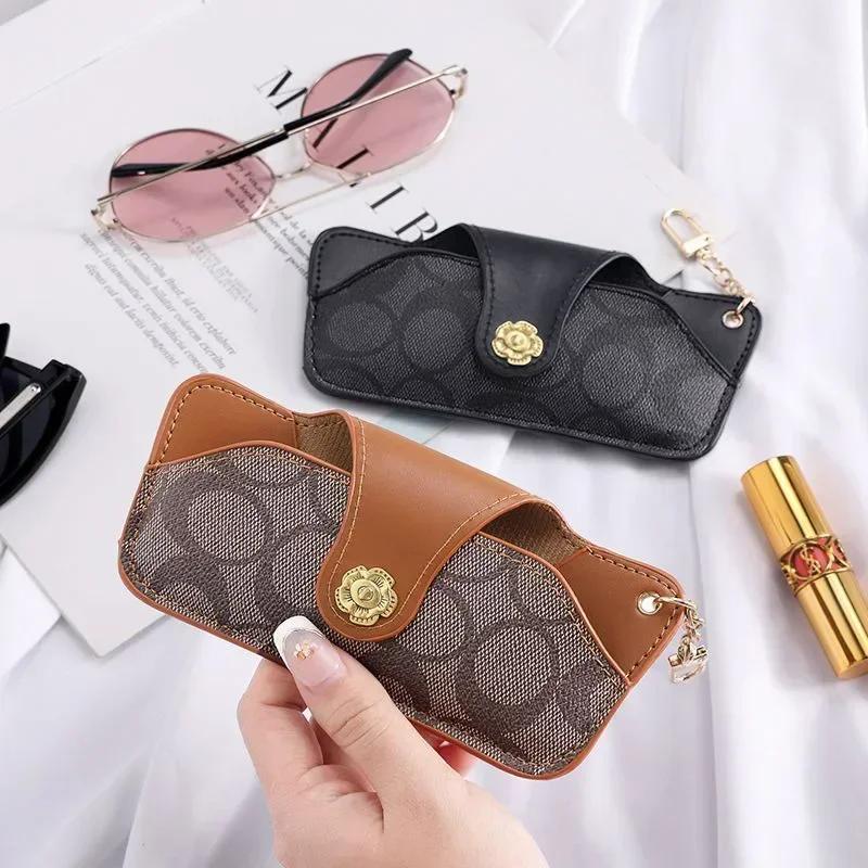 NOUVEAU Étui à lunettes portable avec porte-clés - Sac de rangement protecteur pour lunettes de myop