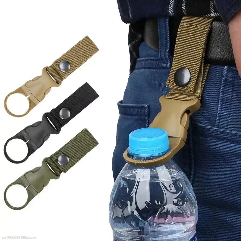 Mousqueton d'extérieur pour bouteille d'eau, sangle en nylon, ceinture d'escalade, cintre de sac à d