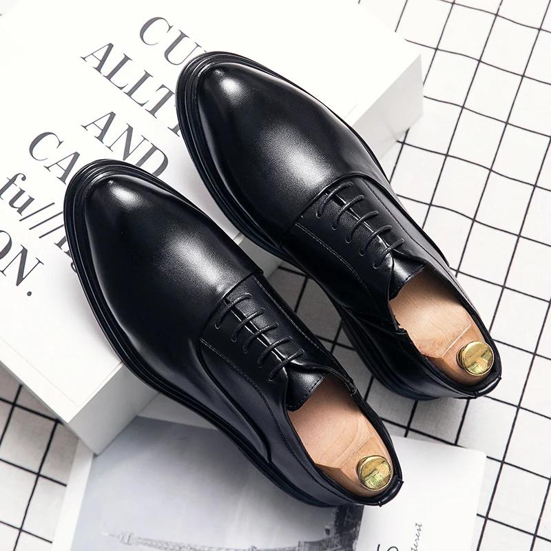 Classique Oxfords chaussures hommes rétro décontracté affaires chaussures en cuir Social pour hommes