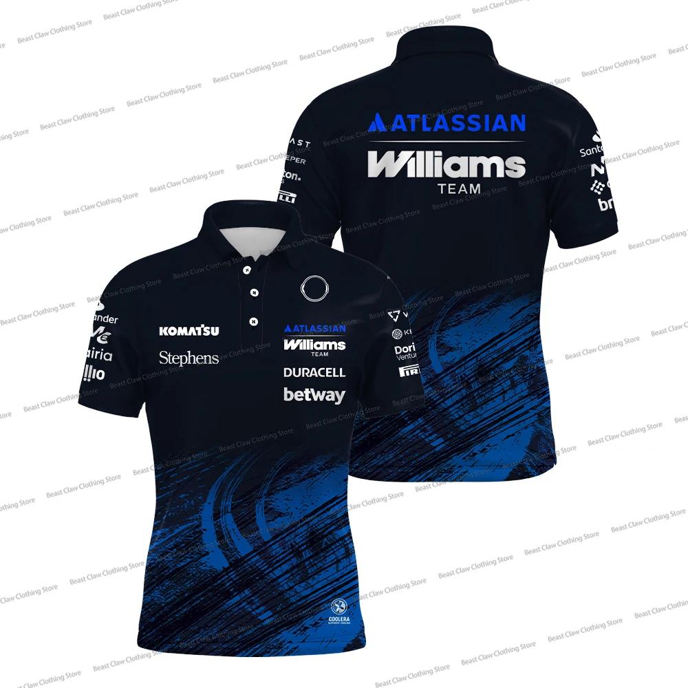 Nouveau Polo Williams Carlos Sainz 55 Alex Albon 23, T-shirt de course à séchage rapide, Haut de spo