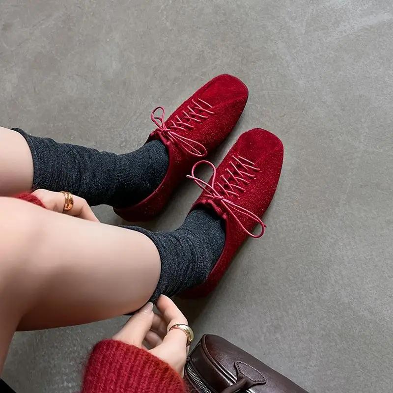 MORAZORA 2026 nouvelle vache daim cuir femmes baskets à lacets mode chaussures plates de haute quali