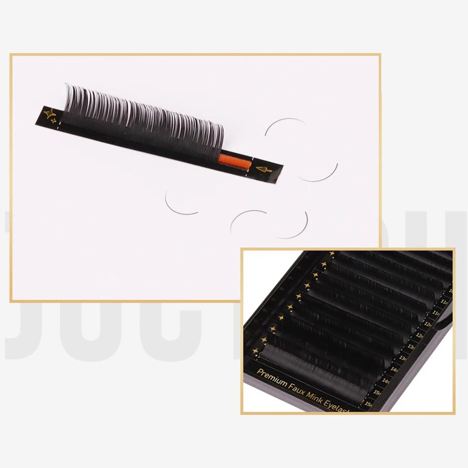 Lashprofessor 10 plateaux/lot fournitures de cils classiques en gros naturel doux mat noir individue
