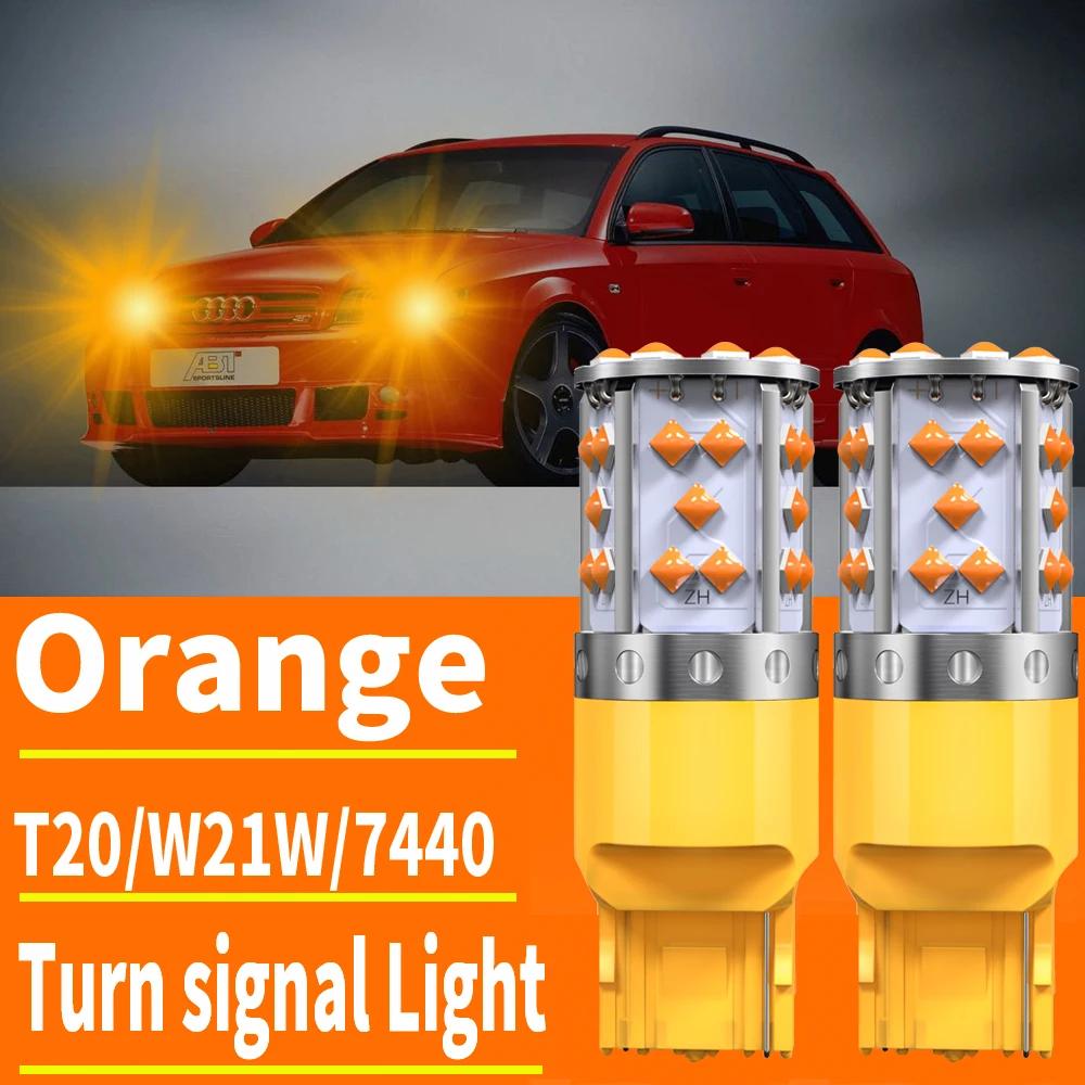 2 pièces Super lumineux T20 W21W WY21W 7440 7440NA LED clignotants ampoules Canbus sans erreur pas d
