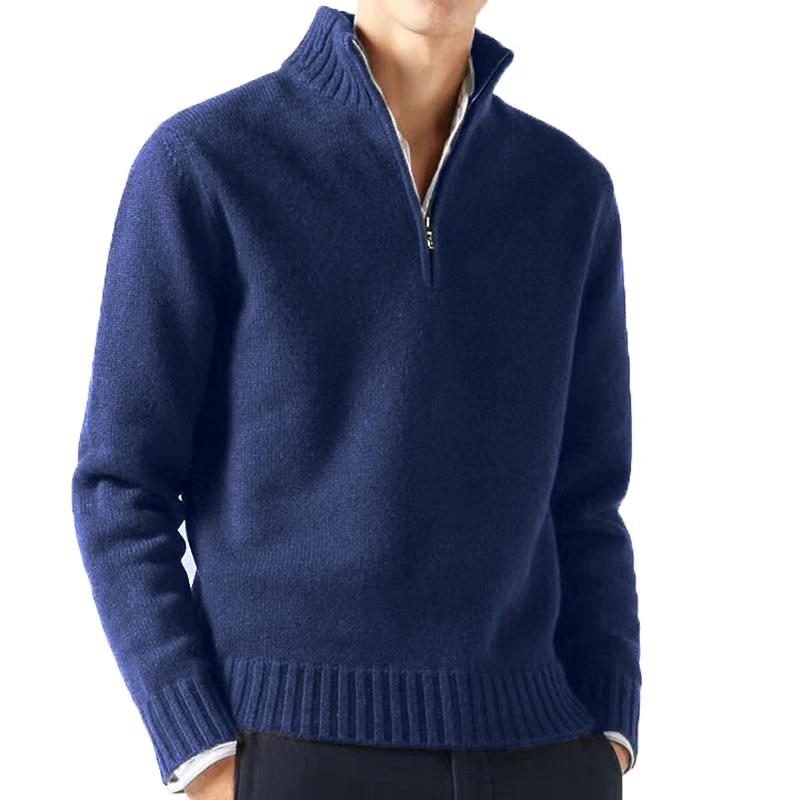 Automne hommes col roulé chandails tricots pulls couleur unie à manches longues pull mâle décontract