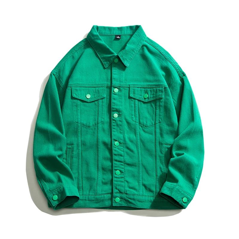 Veste en jean blanc surdimensionné pour homme, streetwear en coton, jean décontracté de haute qualit